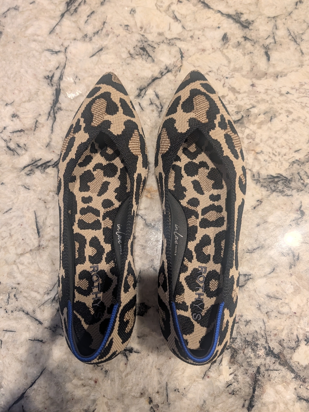 NIB Rothy’s The Point II Flats - Leopard Print (Women's Size 9 Wide)